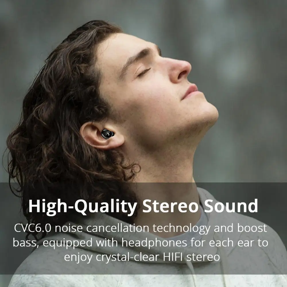 Bluetooth наушники TWS беспроводные спортивные 5 0 бас 3D стерео гарнитура Handsfree с