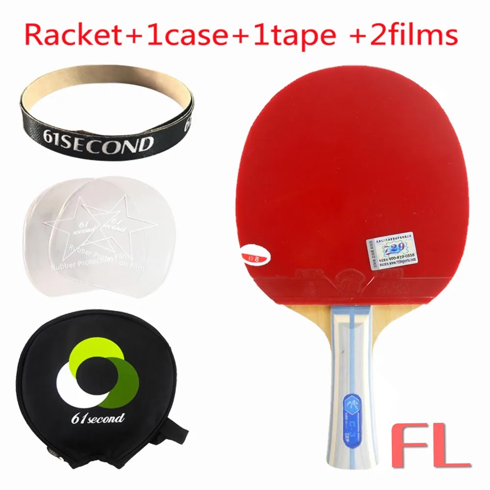 FL racket 1case Ракетка Pro Combo 729 C-3 лезвие с 2x основные резинки для ракетка для настольного тенниса «летучая мышь» - Цвет: FL racket 1case
