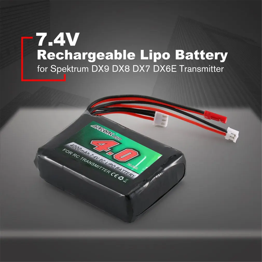 7 4 V 8C 4000mAh RC передатчик батареи перезаряжаемый Lipo батарея для спектр DX9 DX8 DX7 DX6E