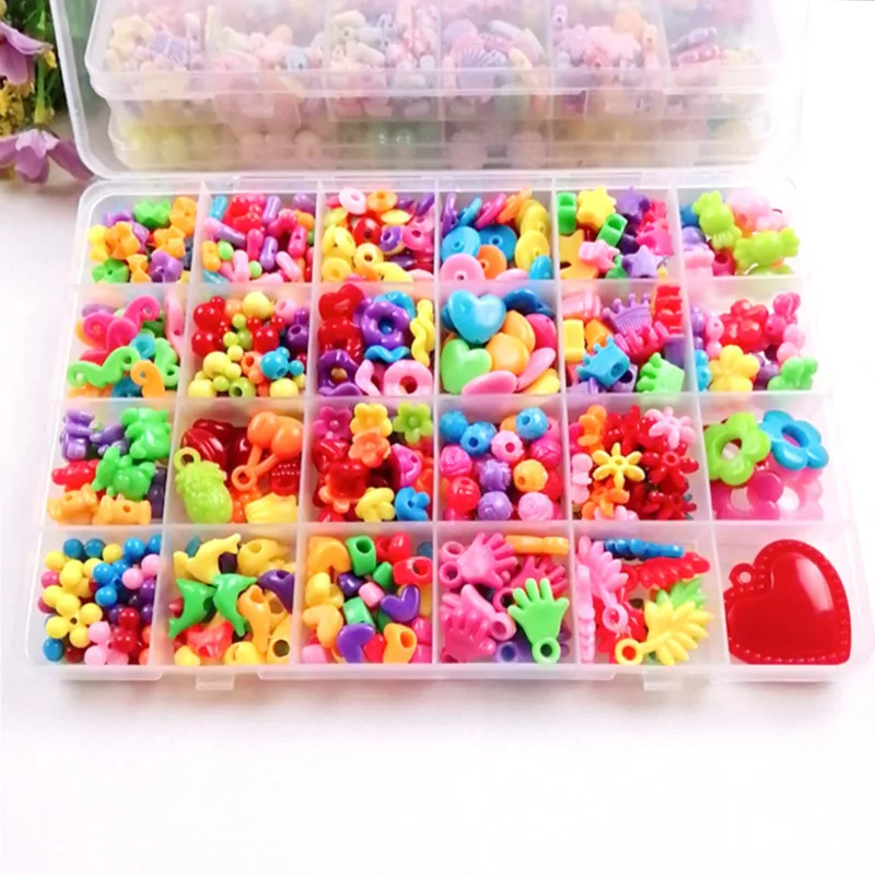 1200pcs Diy Handmade Beaded Children's Toy Creative Loose Spacer Beads  Crafts Making Bracelet Necklace Jewelry Kit Girl Toy Gift - Beads Toys -  AliExpress
