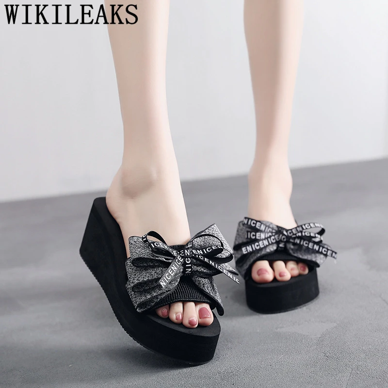Platform Slippers Designer Slides Beach Wedges Shoes For Women Fashion Woman Summer Sandals Обувь Женская Buty |