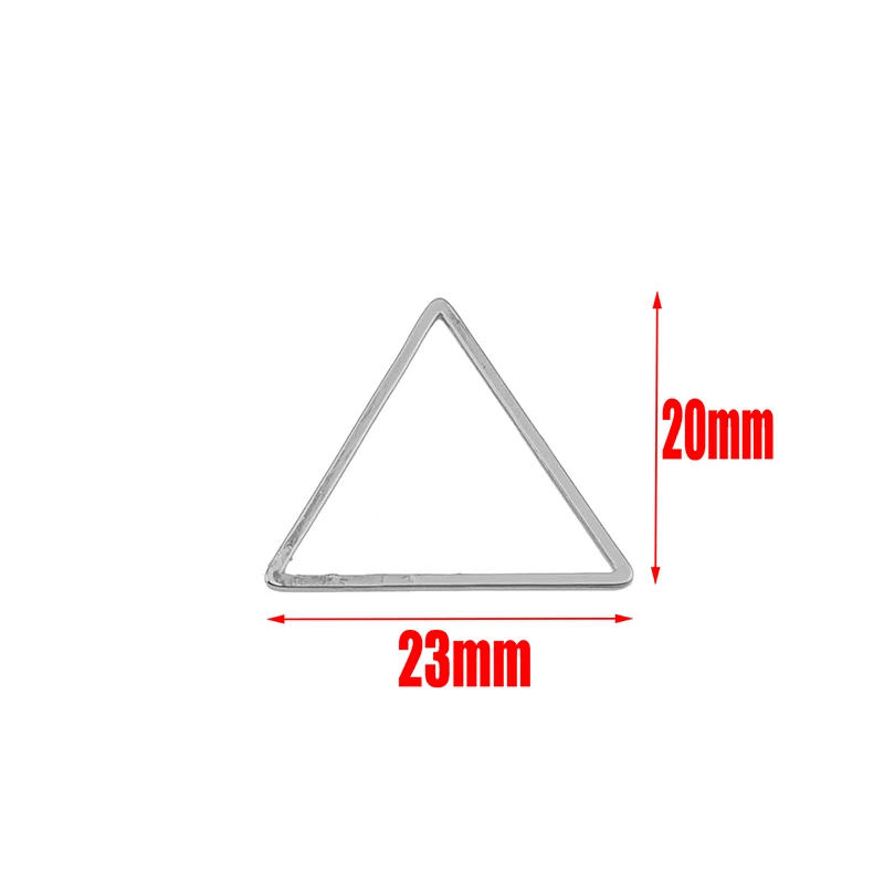 Aiovlo 10 шт./лот, нержавеющая сталь, Геометрическая полая рамка, ободок, сделай сам, серьги, подвески для рукоделия, аксессуары для изготовления ювелирных изделий - Цвет: Triangle steel