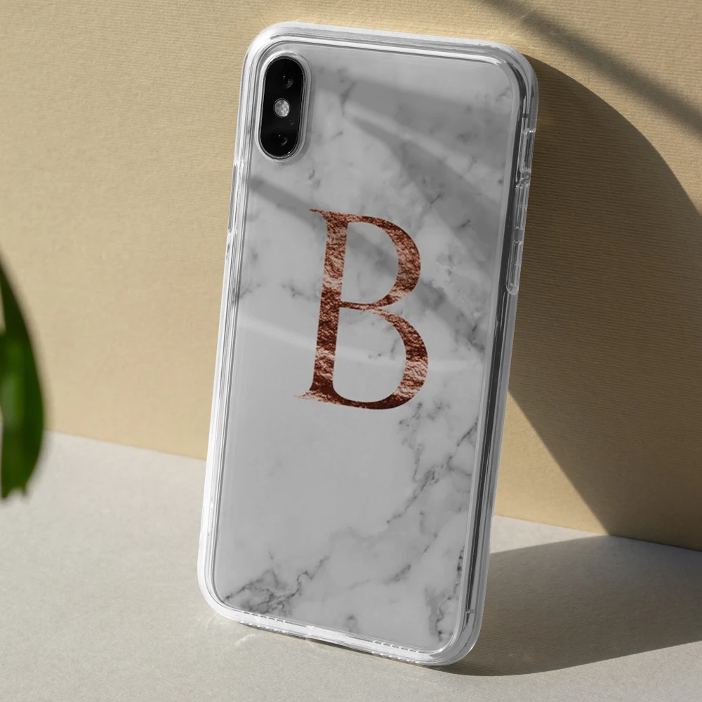 TPU Заказное имя мраморный фон буквы мягкий чехол для телефона из ТПУ для iPhone SE 5S 6 6s 7 8 Plus X XR XS Max чехол для apple 11 Pro Max - Цвет: TPU