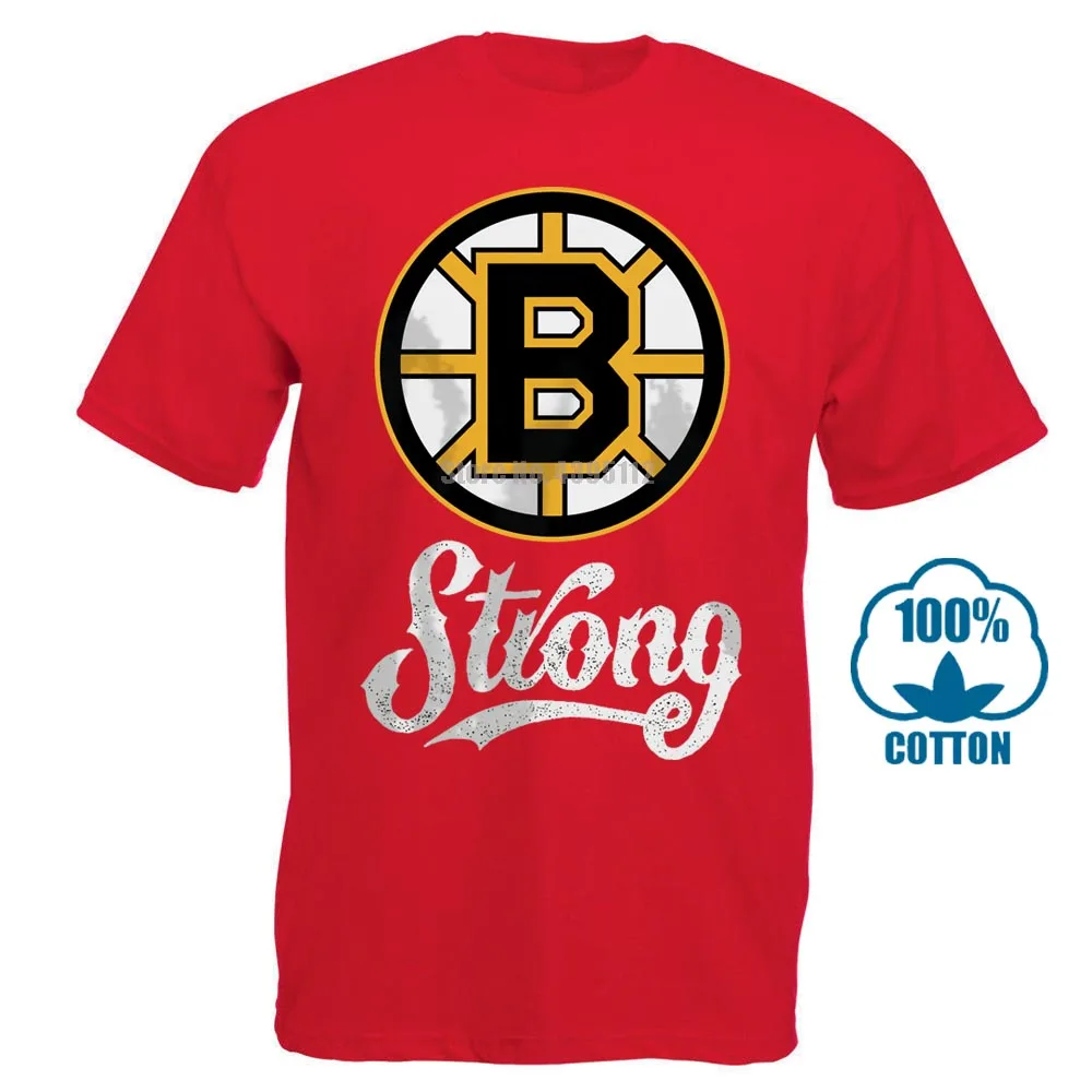 Красный Новая Черная футболка Boston B Strong Marathoner Tribute Hockeyer Bruins Размеры S 3Xl 011454 - Цвет: Красный
