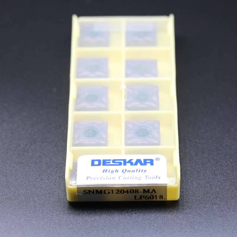 DESKAR 10 шт. SNMG120404-HA LF6018 SNMG120408-MS LF6018 SNMG120408-MA LF6018 SNMG432 для Сталь из нержавеющей стали и чугуна