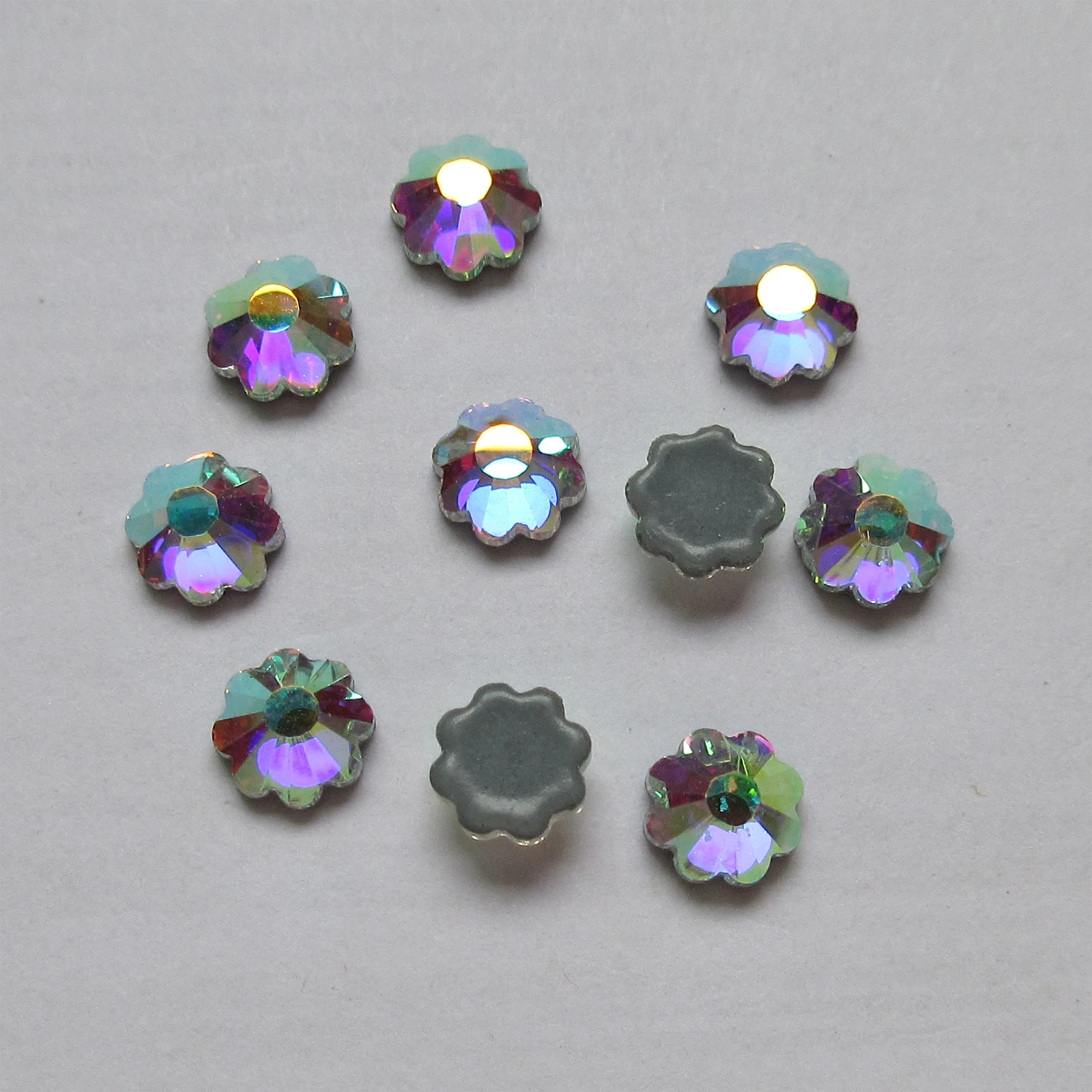

5mm Winter Sweet Crystal AB Flat Back Hotfix Rhinestones Iron On Flatback Crystals Marguerite Stones For DIY Clothes