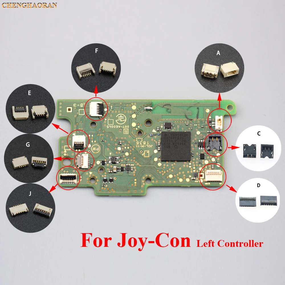 YuXi 2 шт. запасные части для rend переключатель NS Joy Con печатной платы гибкий кабель Разъем зажим запасные части
