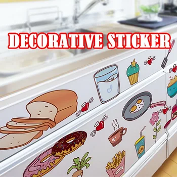 Self Adhesive Fridge DIY Scrapbook Decorative Restaurant Art Home Kitchen Removable Wall Sticker Non toxic Cute Cartoon