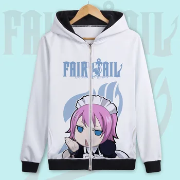 

Fairy Tail Eileen Belserion August hooded sweatshirt cosplay costume fashion cartoon hooded jacket Student school uniform