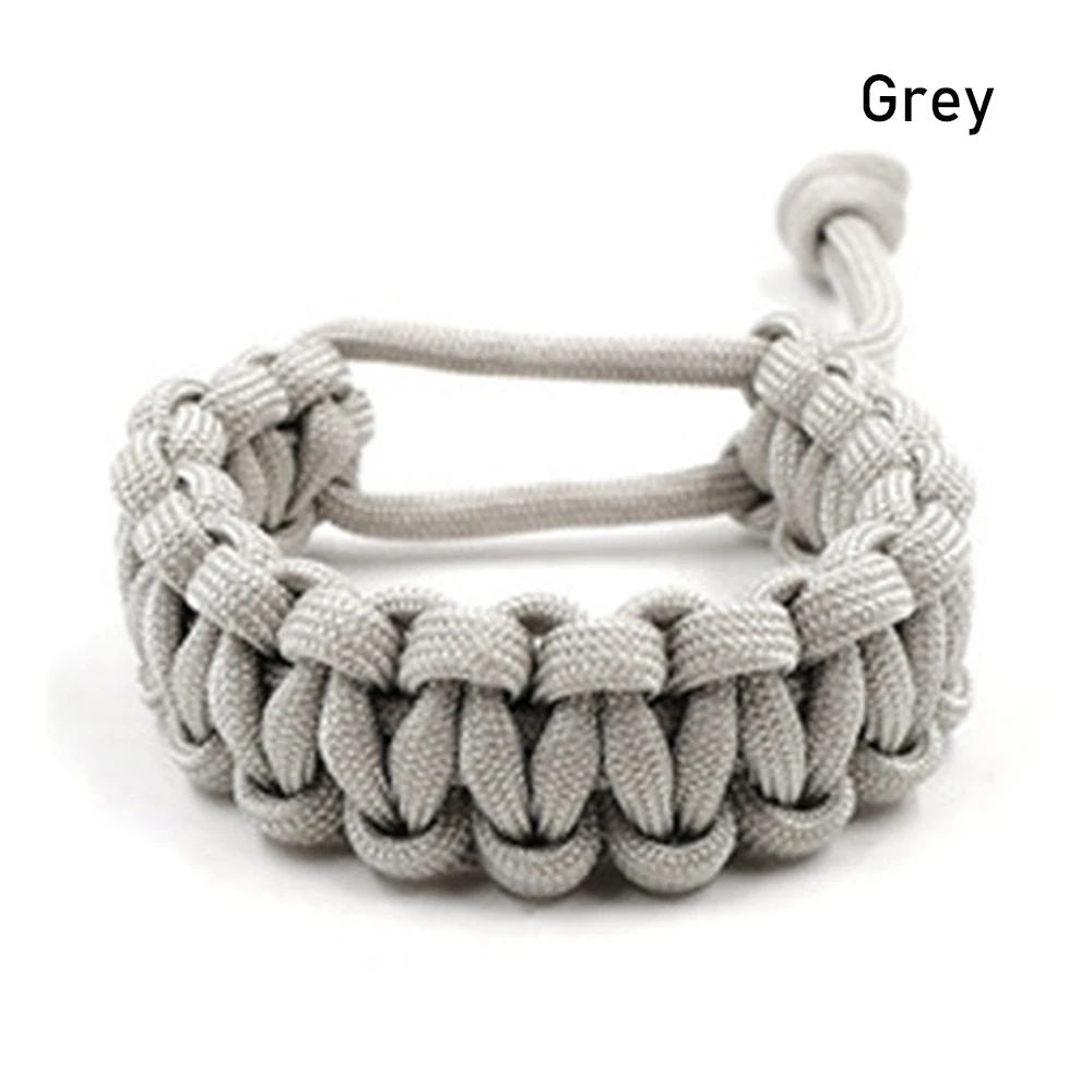 Grey 1 шт. Регулируемый ткацкий Аварийный Браслет для выживания шнур 550 Паракорд браслеты для кемпинга Пешие прогулки наружные аксессуары - Цвет: Grey