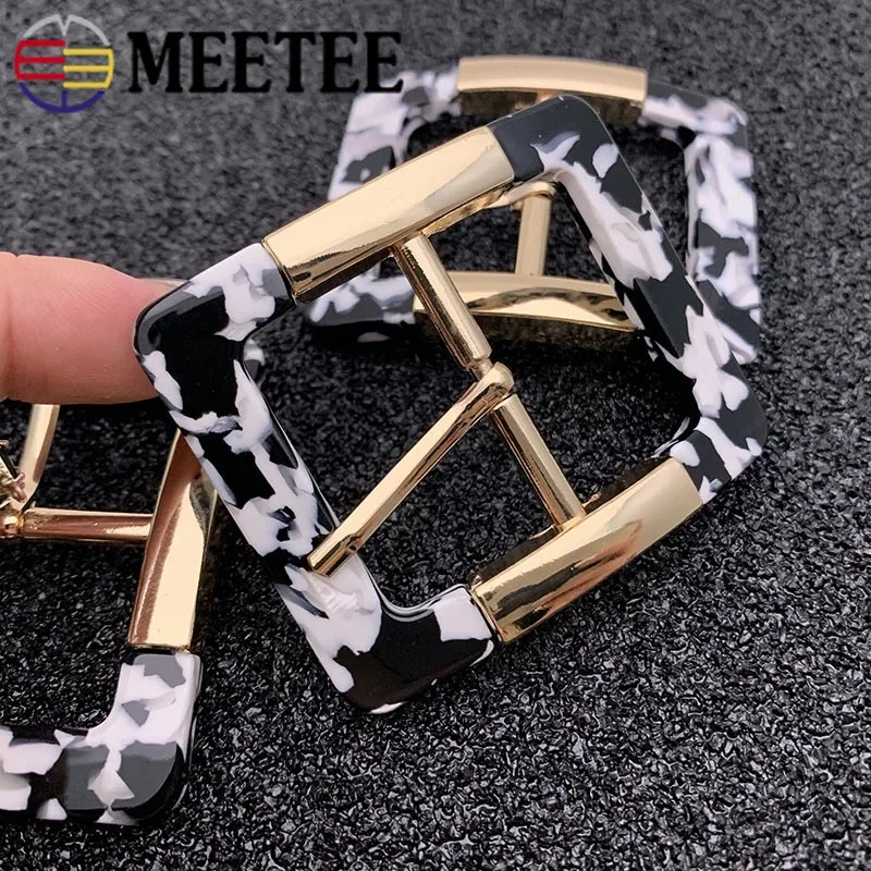 2/4pcs 35x43mm Solid Resin Belt Buckle Men Women Coat Decorative Buckles Metal Pin Buckles DIY Leather Craft Sewing Accessories