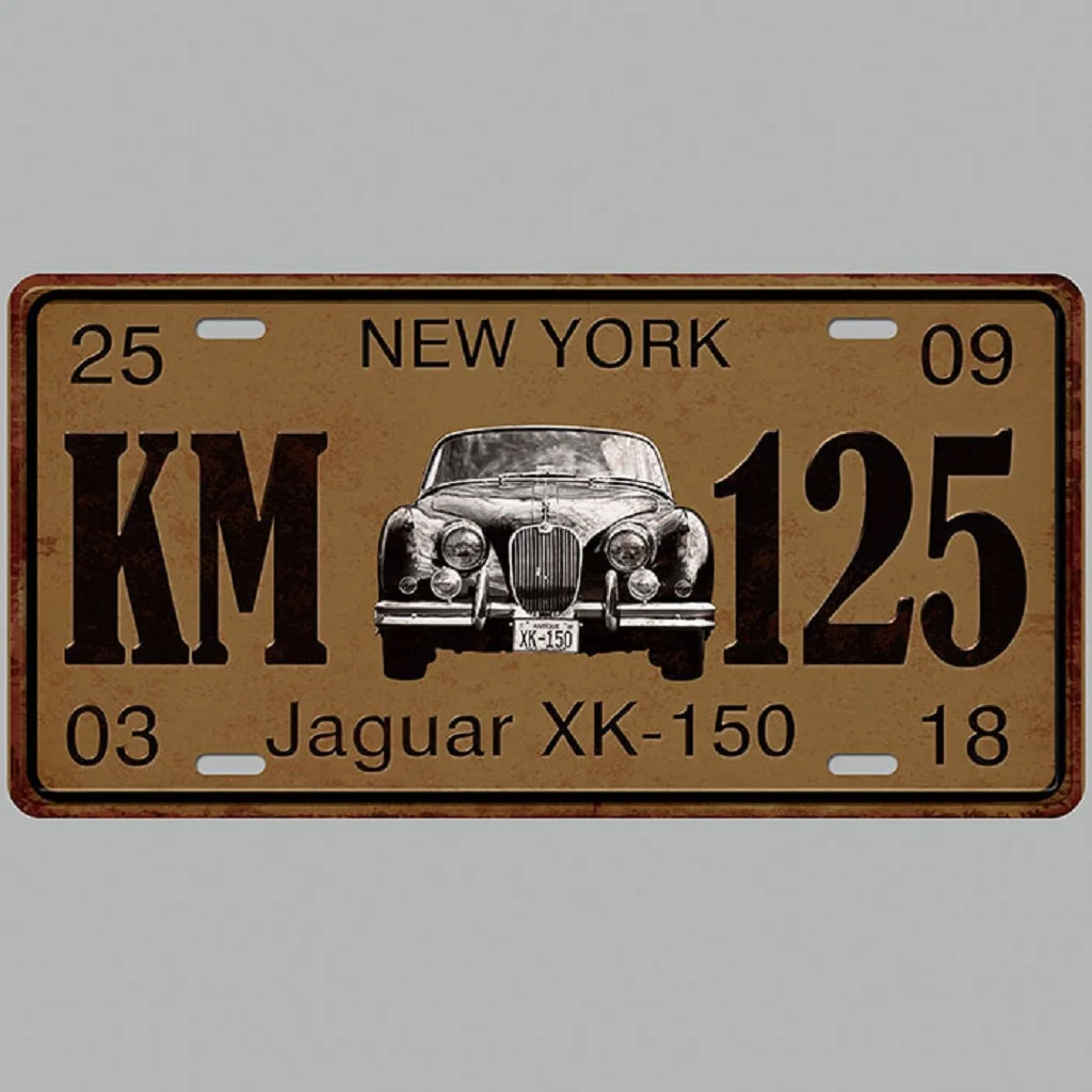 9Styles Car License Plate Vintage Metal Sign Tin Art Poster Bar Home Garage Wall DIY Plaque NEW