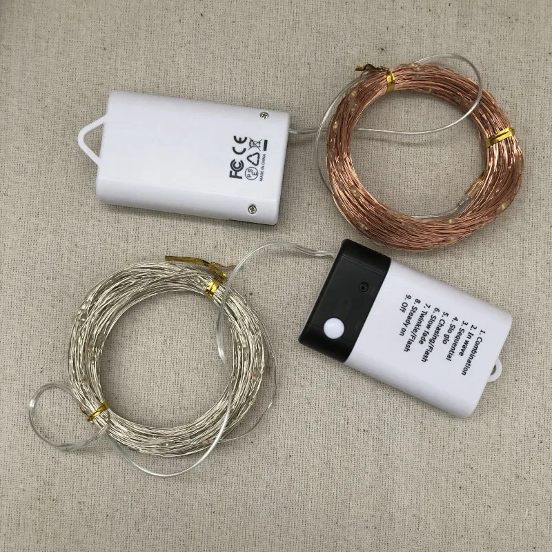 Светодиодный светильник с медным проводом Usb батарея двойной пульт