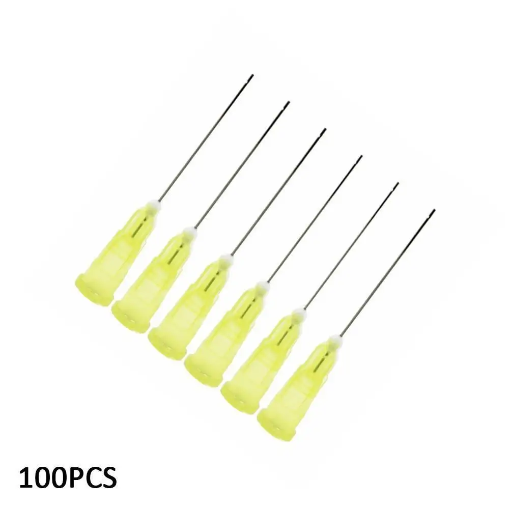 100pcs 100 шт 30GA Стоматологическая ирригационная игла наконечник конец-закрытый боковой отверстие корневой канал стиральная шприц гигиена полости рта материал - Цвет: 100pcs