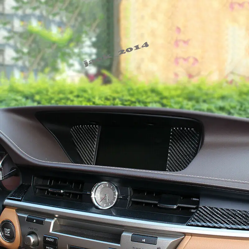 Для Lexus ES200 ES250 ES300H 2012 2013 Реальные углеродного волокна навигатор Панель рамка