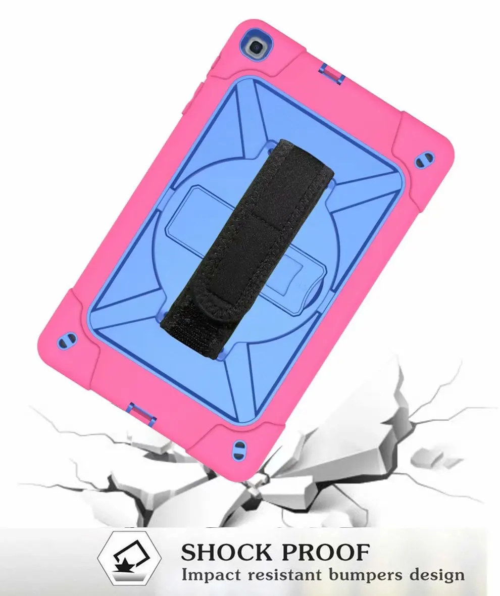 Сверхпрочный ударопрочный чехол для планшета для samsung Galaxy Tab A 10,1 T510 T515, подставка/рука+ шейный ремешок, подставка+ ручка