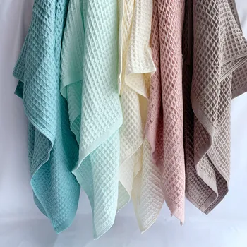 

Cotton Waffle Plaid Summer Blanket for Sofa Bed Towel Quilt Women Wrap Blanket Nap Blankets Throw Blanket for Car Office
