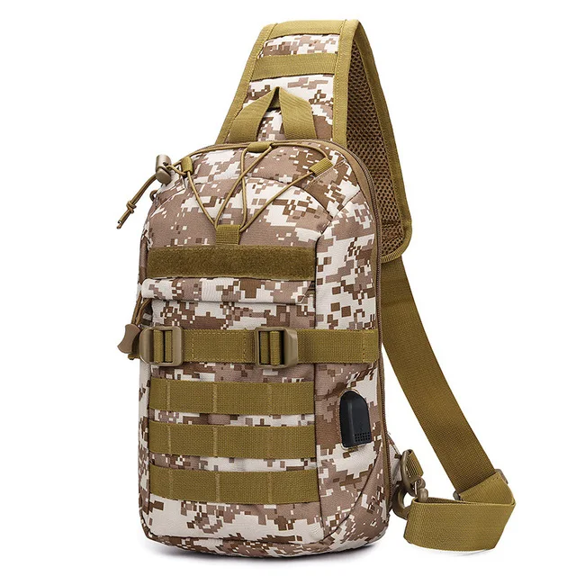 Desert Digital Тактический крепеж Сумка Рюкзак Molle EDC Военная Униформа Диапазон Сумка на одно плечо ремень небольшой рюкзак для спорта на открытом воздухе Rover нагрудная сумка - Цвет: Desert Digital