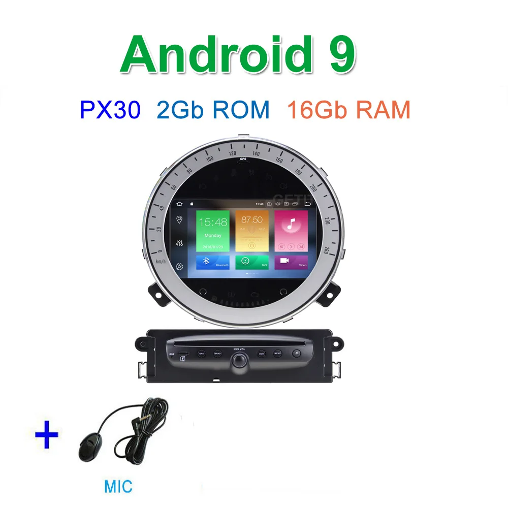 PX6 DSP Android 9 автомобильный dvd-плеер Радио Стерео gps для Mini Cooper Countryman 2011-2013 - Цвет: PX30 2G-RAM 16G-ROM