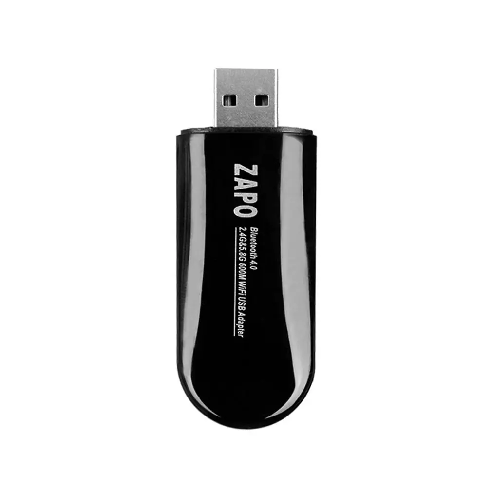 ZAPO Mini W67B 600 Мбит/с Bluetooth 4,0 двухчастотный 2,4G-5,8G USB2.0 Ethernet Wi-Fi Dongle Беспроводной адаптер Wi-Fi сетевая карта