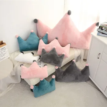 

Moon Stars Pink White Cartoon Bedside Cushion Green Grey Crown Korean Throw Pillows Toy Doll Decoration for Home Sofa