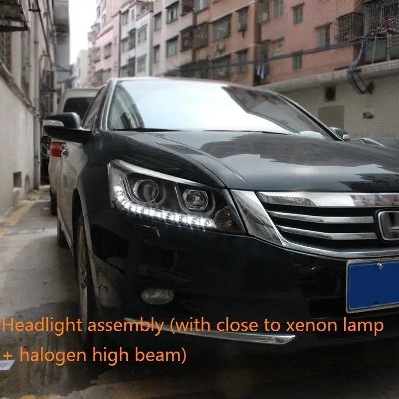 Наружные Drl Luces Assessoires Neblineros Led Para Авто Cob дневные ходовые фары автомобильные фары в сборе 08 для Honda Accord - Цвет: MODEL T