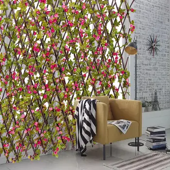 

Artificial Floral Plant Fence UV Protected Privacy Screen Outdoor Indoor Use Garden Fence Backyard Home Decor Greenery Walls
