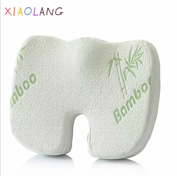 

Memory Foam Seat Support Cushions: Office Desk Chair, Wheelchair & Car - Bamboo Sitting Cushion to Relieve Coccyx