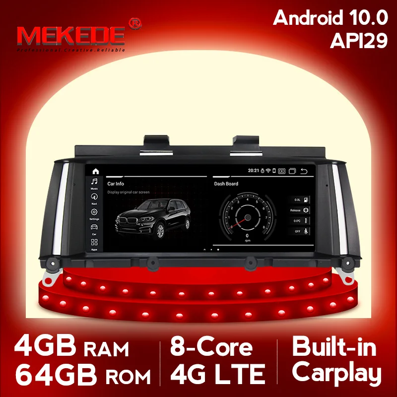 8 cores 4G+64G android 10.0 Car Multimedia player Autoradio fit for BMW X3 F25/X4 F26 2011-2017 CIC NBT gps navigation radio 4G |