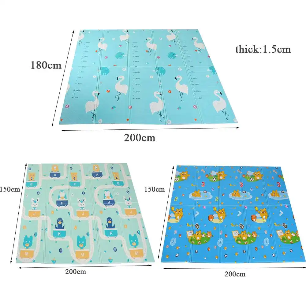 

Hot Foldable Cartoon Baby Play Mat Xpe Puzzle Children's Mat Double-Sided Climbing Pad Waterproof Non-Toxic Soft Games Mats Kids