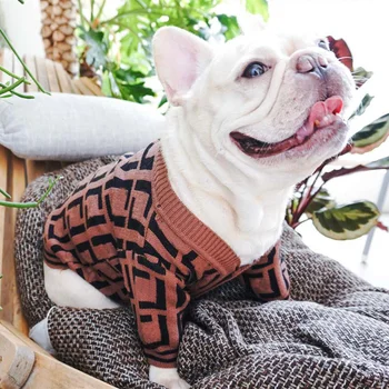 

Puppy Sweater for Small Dogs Cute Sweater For Dogs Fashion Dog Winter Clothes Letter Print Luxury French Bulldog Pug Clothing