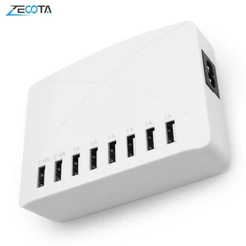 

Multi USB Charger HUB Travel AC Power Adapter UK/US/EU/AU Plug Socket 8 USB Ports 5V 2.4A Universal Charging for Smart Phones