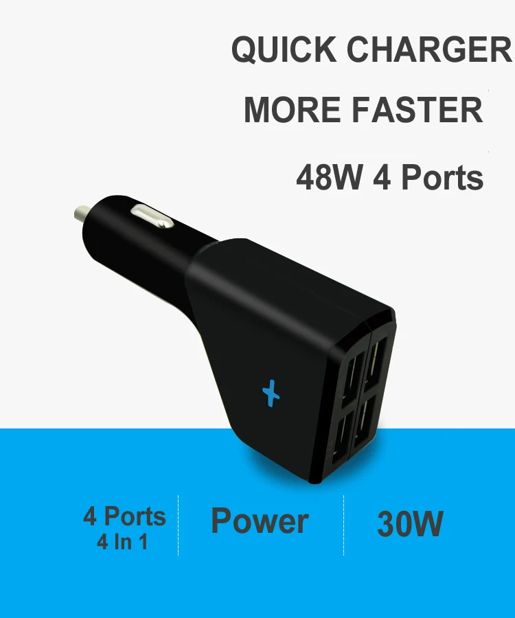 QC2.0 30 Вт многопортовое быстрое зарядное устройство для iPhone XS 11 Pro huawei P30 Mi9 S10+ Note10