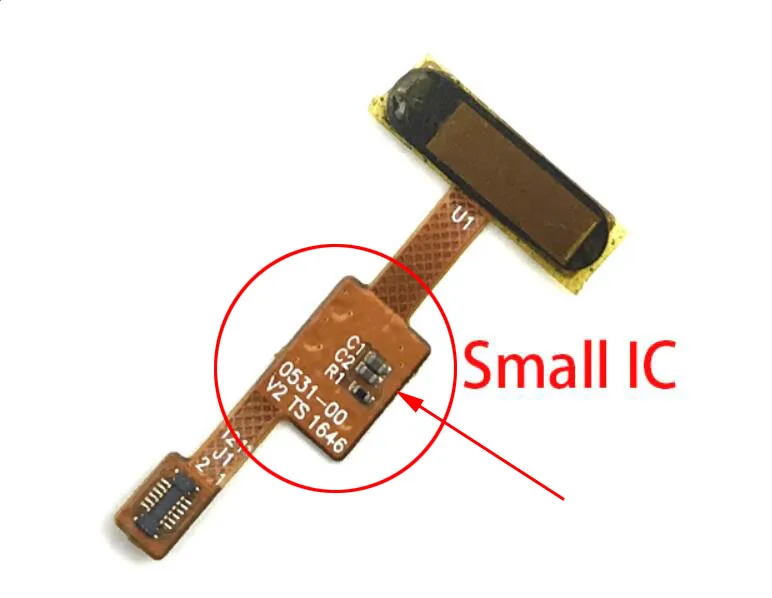 Small IC Для Xiaomi mi 6 mi 6 Кнопка Домой отпечатков пальцев возврат в меню Датчик распознавания ключей гибкий кабель лента для Xiaomi mi 6 - Цвет: Small IC