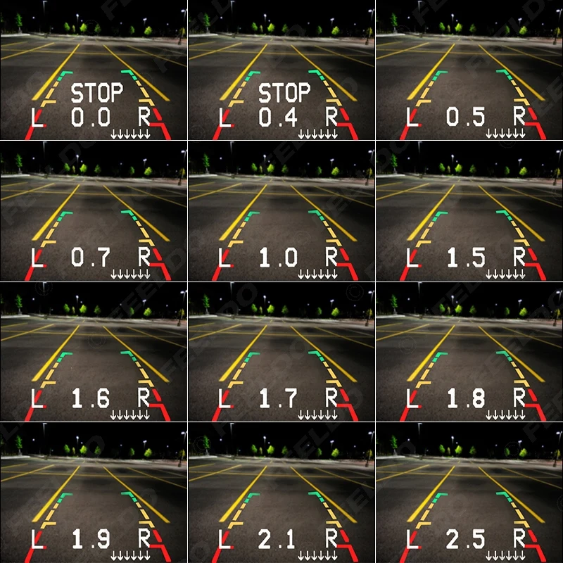 US $41.87 Feeldo 1set Car 8 Sensors Dual FrontBack Rear View Visual Video