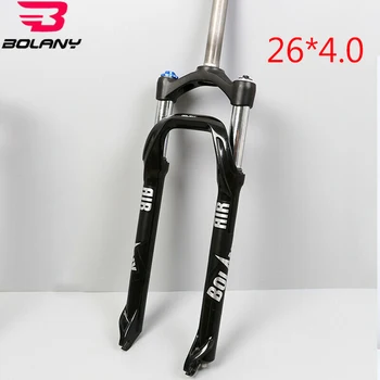 

BOLANY MTB Fork 26 Mountain Bike Bicycle Suspension Fork 4.0" Tire Beach Snow Bike Supention Fat Fork Coil Spring 100mm Travel