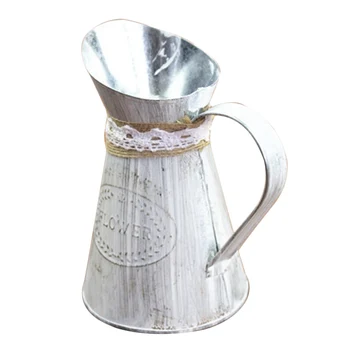 

Decor Anti-Corrosion Vintage Photo Props Flower Pot Balcony Retro Gifts Home Ornaments Garden Metal Iron Desktop Rustproof