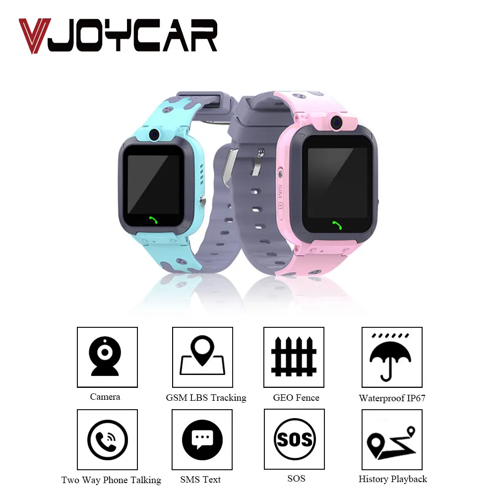 

Smart Watch Kids Waterproof For Swim Touch Screen Camera GSM LBS Tracker Map Location Multi-Language Russian Spanish