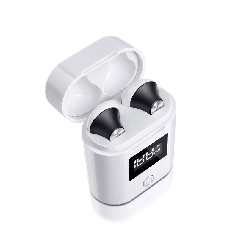 Ottwn D019 TWS Беспроводные Bluetooth 5,0 Bluetooth наушники стерео наушники со светодиодным цифровым дисплеем чехол для зарядки Спортивная гарнитура