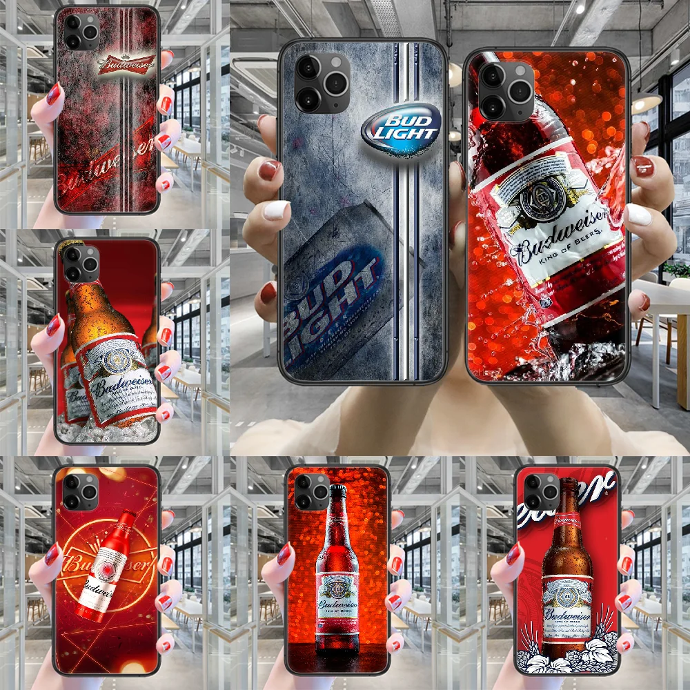 Брендовый чехол для телефона Bud Beer Iphone 4 4s 5 5S SE 5C 6 6S 7 8 Plus X XS XR 11 12 Mini Pro Max 2020 черный