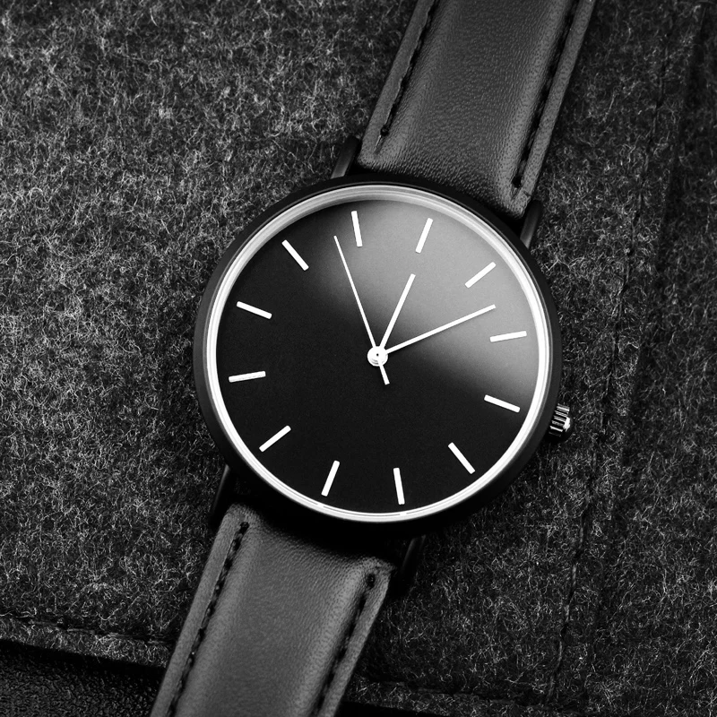 Enmex style lady gift  wristwatch Brief vogue simple stylish Black and white face elegant quartz clock fashion lady watch