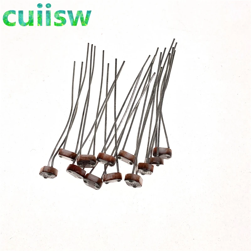 Photoresistors GL5516 GL5528 GL5537 GL5539 5MM 20pcs photo resistor light sensitive resistor