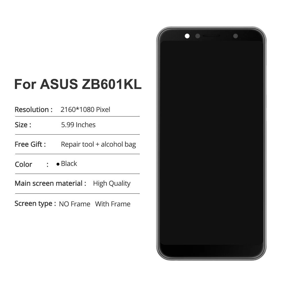 5 99 ''ZB601KL дисплей для ASUS ZenFone Max Pro (M1) ZB601KL ЖК с сенсорным экраном в сборе Запасные