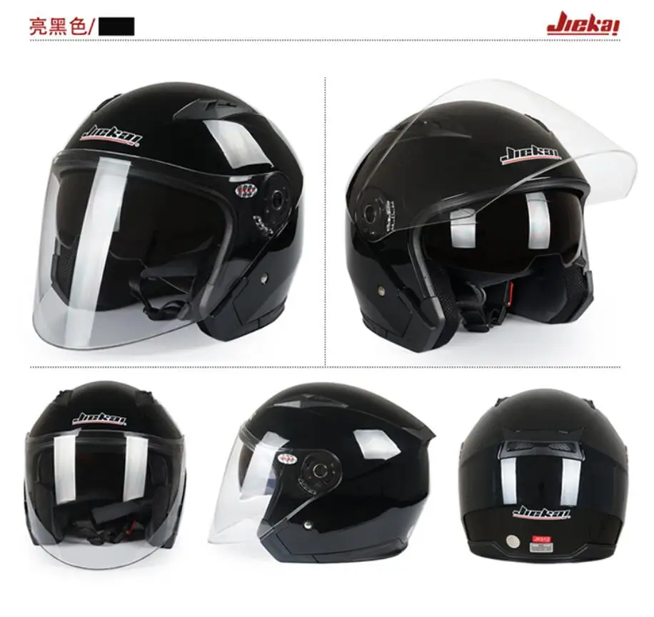 Шлем moto rcycle с открытым лицом capacete para moto cicleta cascos para гоночный мотоцикл JIEKAI винтажные шлемы с двойным объективом