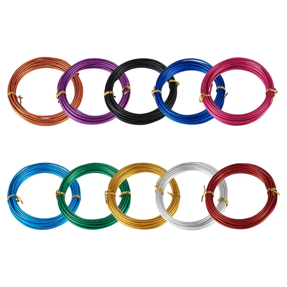 

0.8mm 1mm 1.5mm 2mm Aluminum Wire Mixed Color Flexible Metal Wire for Bracelet Necklace Jewelry Making DIY Craft Garden Decor
