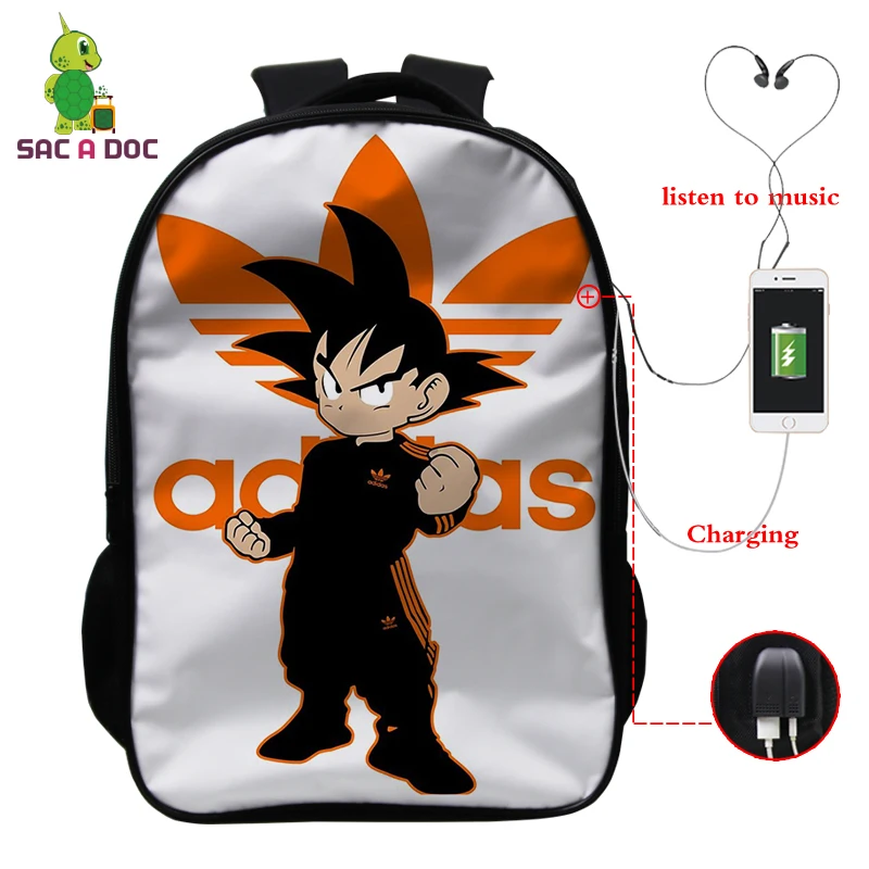 Dragon Ball рюкзак Super Mario для женщин и мужчин USB зарядка Рюкзак многофункциональные школьные сумки для подростков девочек и мальчиков дорожные сумки через плечо - Цвет: 165-11