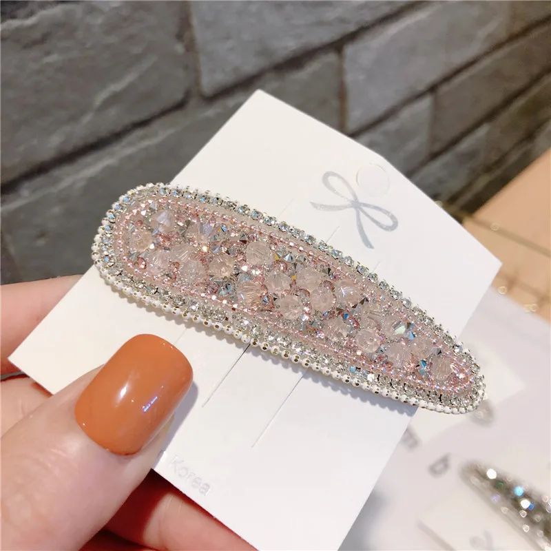Новые корейские модные женские аксессуары для волос простые Кристальные капли воды блестящие BB шпильки для волос для девочек заколки для волос - Цвет: 3