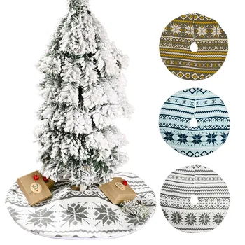 

2020 Merry Christmas Decor For Home Knitting Snowflake Mini Christmas Tree Decor Xmas Tree Skirt Natal Noel 2021 Happy New Year