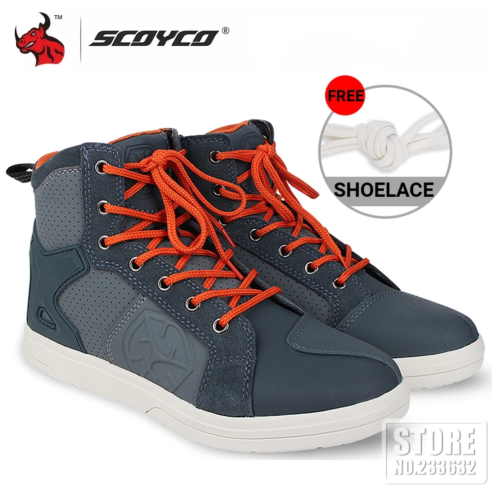 SCOYCO Motorcycle Boots Men Women Motorbike Riding Shoes Breathable Biker Boots Motorboats Motorcycle Shoes Supplies Bota