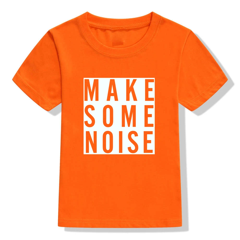 Футболка для малышей с надписью «Make Some noise» Монохромная рубашка одежда для мальчиков детская одежда рубашка с надписью подарок для мальчиков, уникальный подарок для малышей - Цвет: 43L8-KSTOG-
